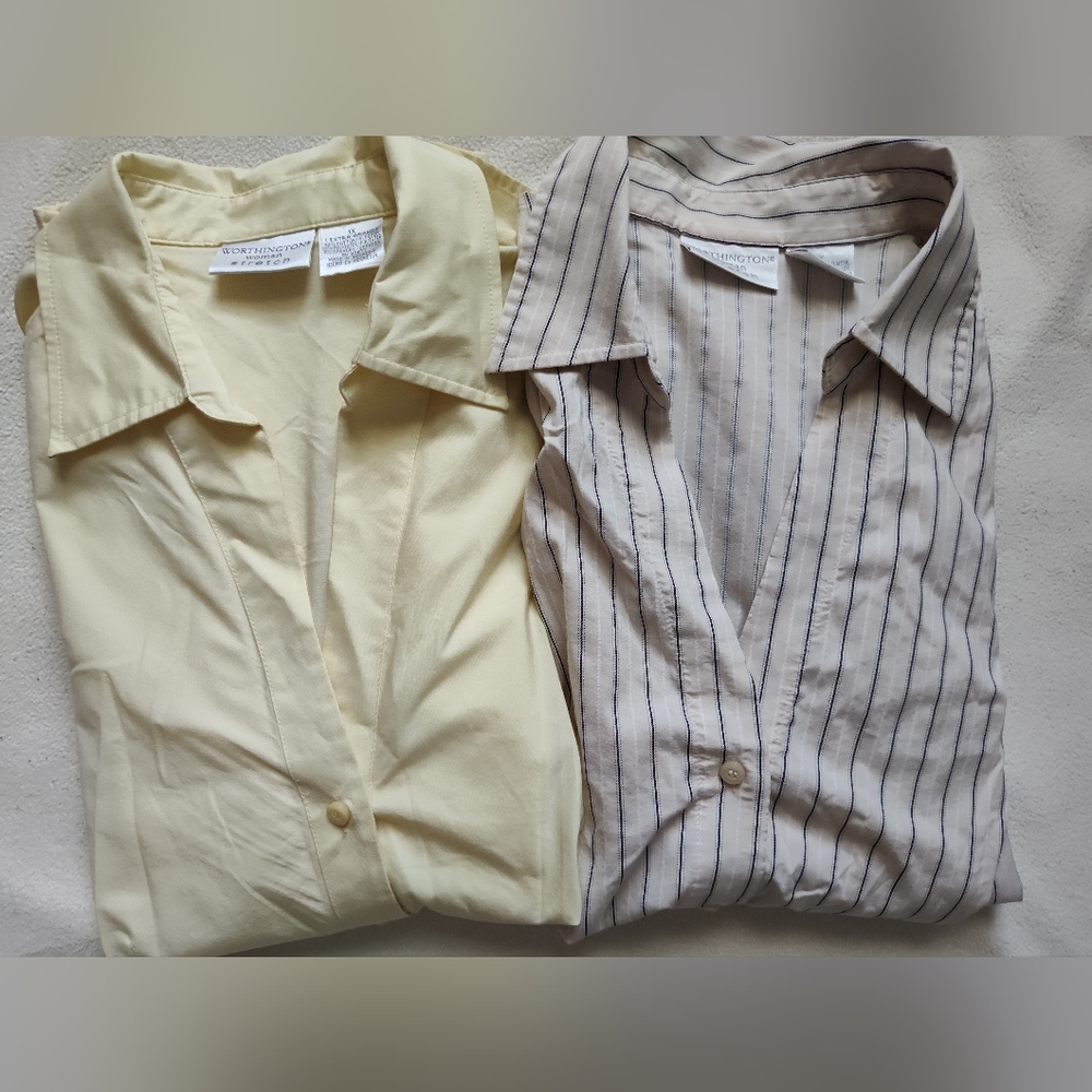 Worthington bundle v neck button up top blouse Size 1x